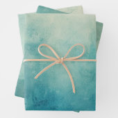 Feuille De Papier Cadeau Texture verte turquoise Aqua (En situation)