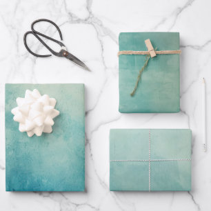 Feuille De Papier Cadeau Texture verte turquoise Aqua