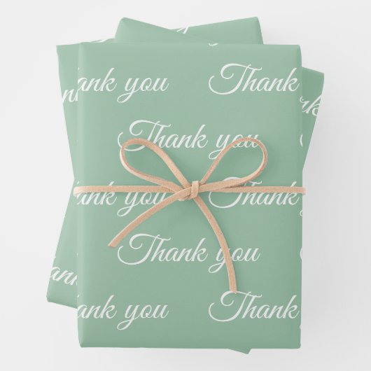 Feuille De Papier Cadeau Thank you Wrapping paper  (En situation)