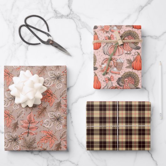 Feuille De Papier Cadeau Thanksgiving Delight (Recto)