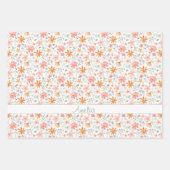 Feuille De Papier Cadeau Thanksgiving fleur d'automne noir nom du motif (Devant)