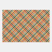 Feuille De Papier Cadeau Thanksgiving Gingham Moderne (Devant 2)