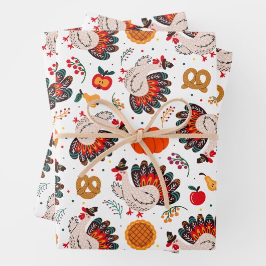 Feuille De Papier Cadeau Thanksgiving Turquie, récolte et traitements (En situation)