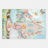 Feuille De Papier Cadeau Thé à l'illustration du jardin (Devant 2)