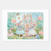 Feuille De Papier Cadeau Thé à l'illustration du jardin (Devant)