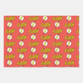 Feuille De Papier Cadeau The Flash Name & Lightning Bolt Logo (Devant 2)