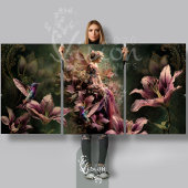 Feuille De Papier Cadeau The Lily Fairy Tale Fantasy Hummingbird & Floral