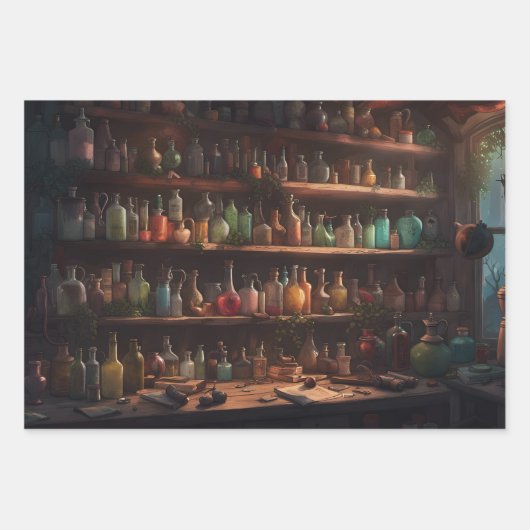 Feuille De Papier Cadeau The Wizards Apothecary | Digital Art (Devant 3)