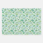 Feuille De Papier Cadeau Thème Alien mignon (Devant)