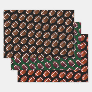 Feuille De Papier Cadeau Thème de football américain