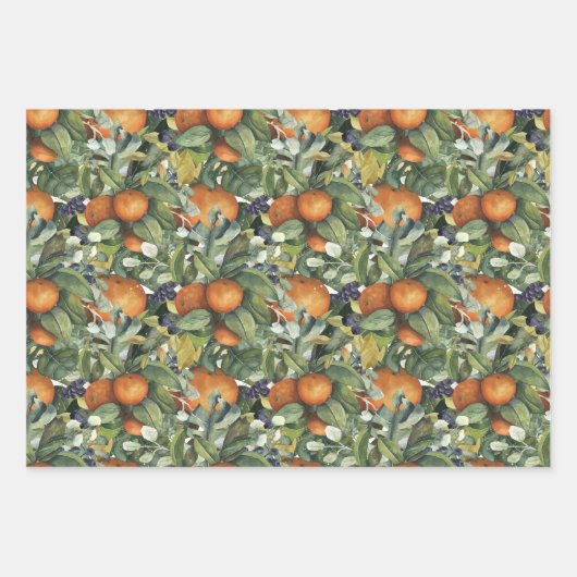Feuille De Papier Cadeau Thème de la récolte d'automne (Devant)