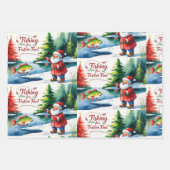 Feuille De Papier Cadeau Thème de Noël de pêche (Devant 2)