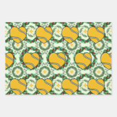 Feuille De Papier Cadeau Thème de Noël de tennis (Devant 2)