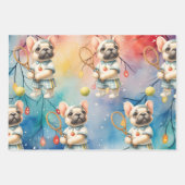 Feuille De Papier Cadeau Thème de Noël Tennis (Devant 2)