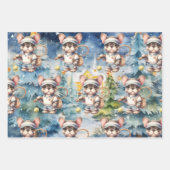 Feuille De Papier Cadeau Thème de Noël Tennis (Devant)