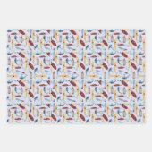 Feuille De Papier Cadeau Thème de pêche (Devant)