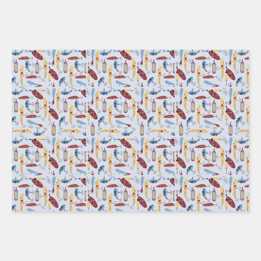 Feuille De Papier Cadeau Thème de pêche (Devant)