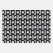 Feuille De Papier Cadeau Thème de photographie photographique GRAY/CRÈME/VE (Devant)