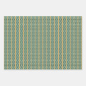 Feuille De Papier Cadeau Thème de vacances vert (Devant)