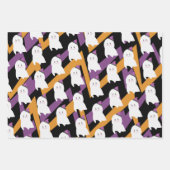 Feuille De Papier Cadeau Thème d'Halloween Casquette Ghost (Devant)