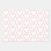 Feuille De Papier Cadeau Thème du coeur Saint Valentin Occasion (Devant 3)