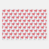 Feuille De Papier Cadeau Thème du coeur Saint Valentin Occasion (Devant)