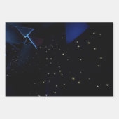 Feuille De Papier Cadeau Thème Espace avec étoiles (Devant 2)