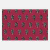 Feuille De Papier Cadeau Thème Krampus (Devant 3)