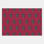 Feuille De Papier Cadeau Thème Krampus (Devant)