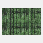 Feuille De Papier Cadeau Thème Motif de données de la matrice de programme  (Devant 2)