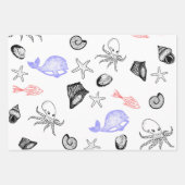 Feuille De Papier Cadeau Thème nautique, Thème marin, Thème marin (Devant 2)