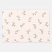 Feuille De Papier Cadeau Thème Pâques Floral Bunny Spring (Devant 2)