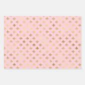 Feuille De Papier Cadeau Thème Paris or et rose (Devant 3)