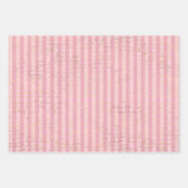 Feuille De Papier Cadeau Thème Paris rose et or (Devant)