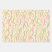 Feuille De Papier Cadeau Thème printemps 3 motifs floraux (Devant 2)