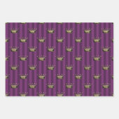 Feuille De Papier Cadeau Thème Purple and Gold Paris (Devant 3)