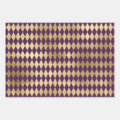 Feuille De Papier Cadeau Thème Purple and Gold Paris (Devant 2)