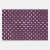 Feuille De Papier Cadeau Thème Purple and Gold Paris (Devant 3)