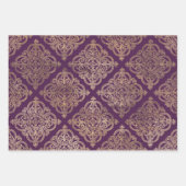 Feuille De Papier Cadeau Thème Purple and Gold Paris (Devant 3)