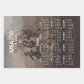 Feuille De Papier Cadeau Three 2026 Calendars Celebrating USA 250 america's (Devant 2)