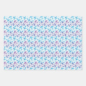 Feuille De Papier Cadeau Tie Dye Motif Ancre (Devant)