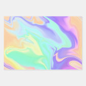 Feuille De Papier Cadeau Tie Dye Swirl Pastel Super (Devant 2)