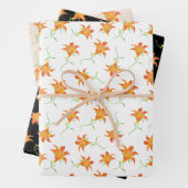 Feuille De Papier Cadeau Tiger Lily Abstrait floral chic chic chic (En situation)