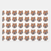Feuille De Papier Cadeau Tiger Portrait (Devant 2)