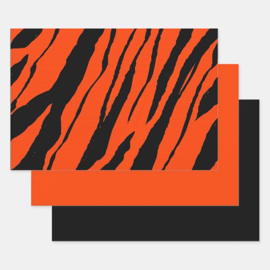 Feuille De Papier Cadeau Tigre de MVB Design - Orange et noir (Lot)