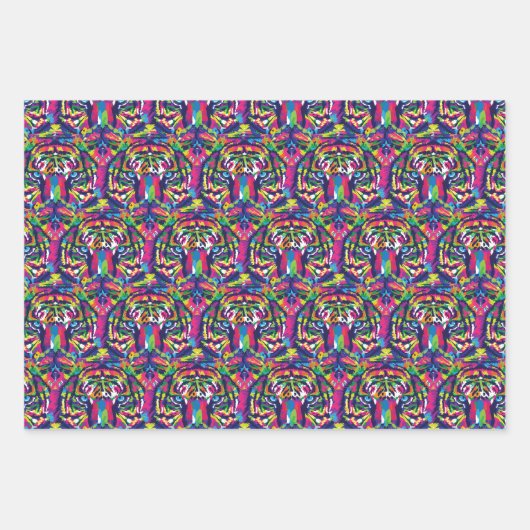 Feuille De Papier Cadeau Tigre sauvage (Devant)