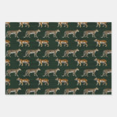 Feuille De Papier Cadeau Tigres et léopards verts (Devant 3)