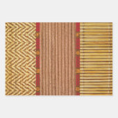 Feuille De Papier Cadeau Tiki textures bambou et roseau (Devant 2)