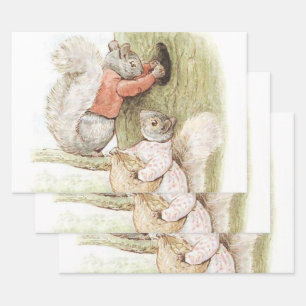 Feuille De Papier Cadeau Timmy Tiptots et Goody Squirrel par Beatrix Potter