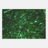 Feuille De Papier Cadeau tinsel vert brillant (Devant)